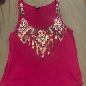 Express sz L sequin tank